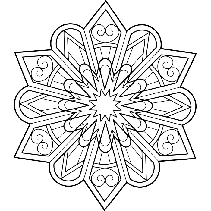 Раскраска Мандала 4